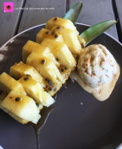 Ananas sirop rhum vanille passion et glace vanille
